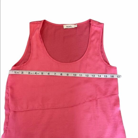 RICKIS Pink Layered Sleeveless Light Dressy Top 2 - Picture 5 of 8